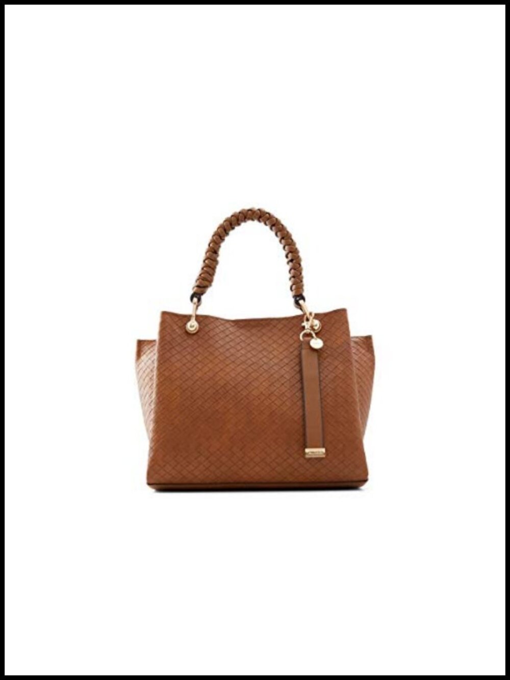 Synthetic Medium Tote Bag with Shoulder Strap Casual Everyday